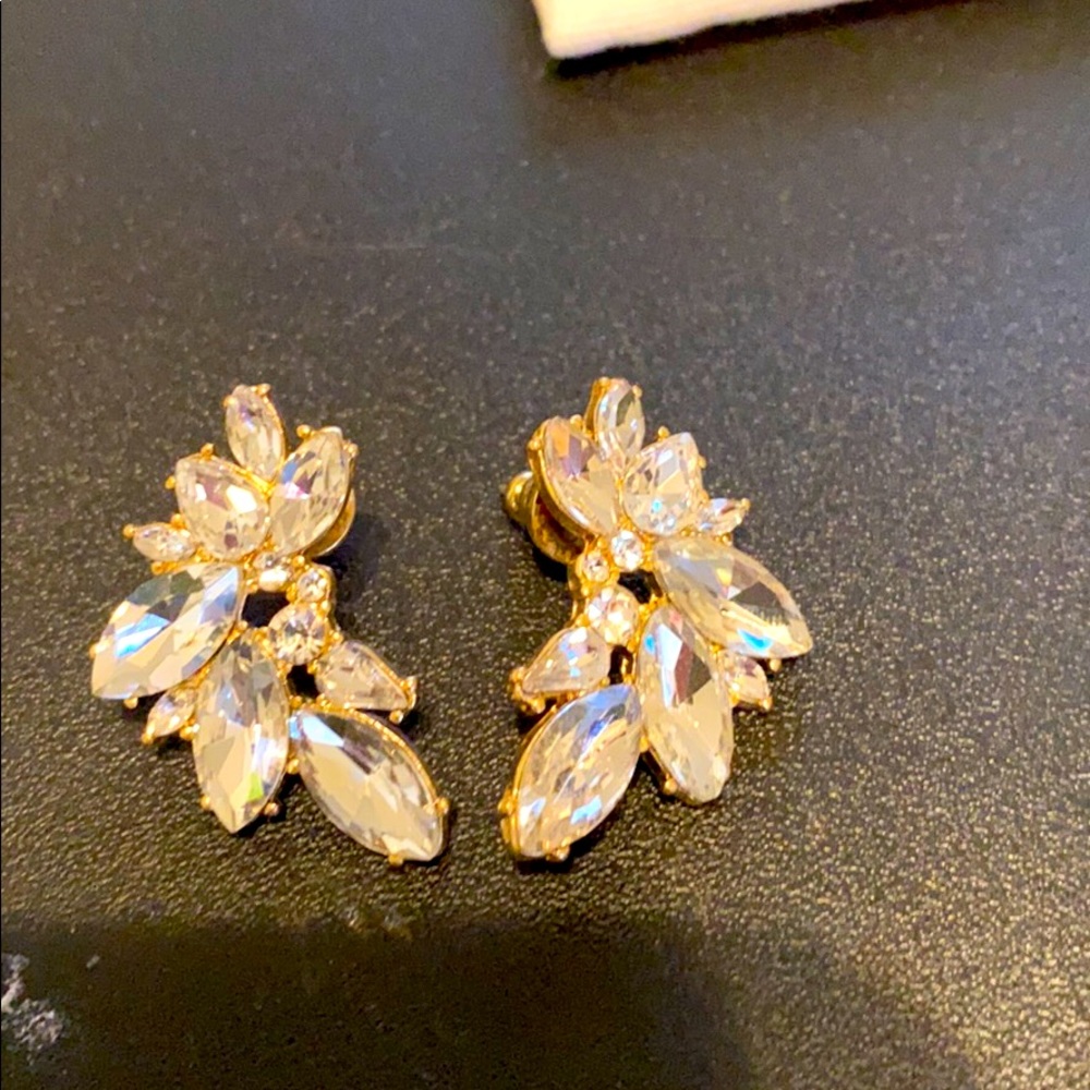 Statement Gold and Silver Crystal Earrings